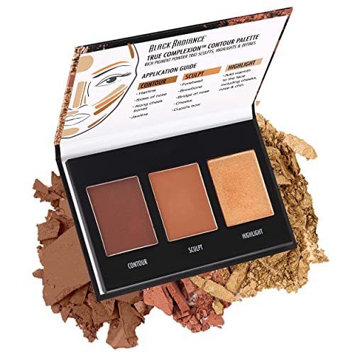 Black Radiance True Complexion Contour Palette, Medium To Dark, 0.38 Ounce