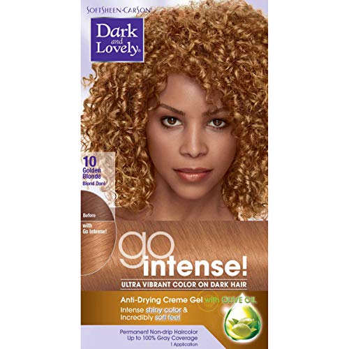 Softsheen-Carson Dark And Lovely Ultra Vibrant Permanent Hair Color Go Intense Hair Dye For Dark Hair With Olive Oil For Shine And Softness, Golden Blonde