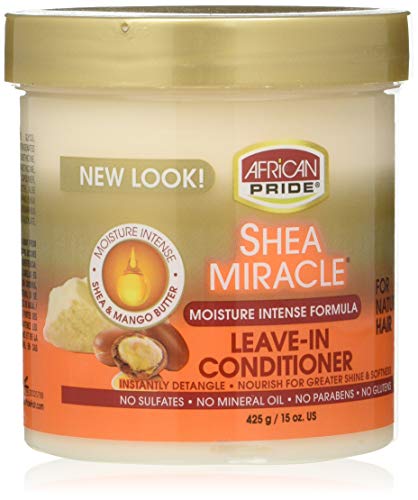 African Pride Shea Butter Miracle Leave-In Conditioner, 15 Ounce