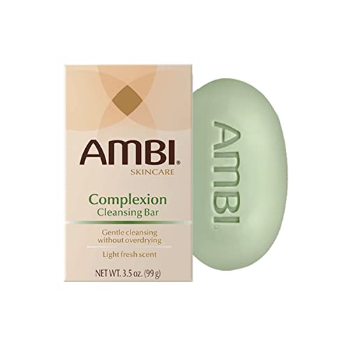 Ambi Complexion Cleanse Bar, Soap Cleanser For All Skin Types With Shea Butter, Aloe Vera, And Vitamin E To Help Clean Skin, Moisturizing Skin, And Even Skin Tone, 3.5 Oz